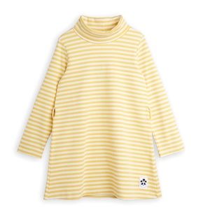 Mini Rodini yellow and white Stripe Ribbed Dress size 6-7y